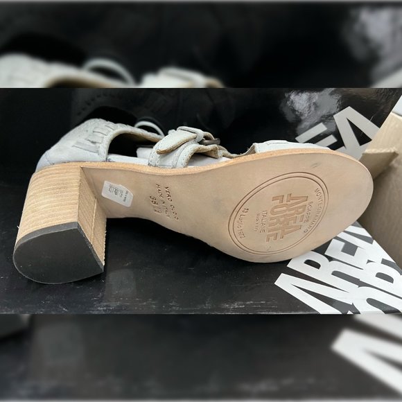 Leather Sandal Baby Blue with straps and buckle - Picture 3 of 4